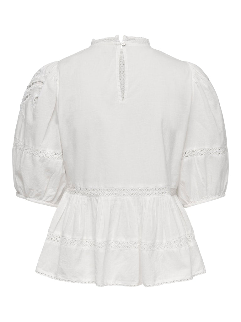 Jdystarry 2/4 Lace Top Wvn - Wit Dessin