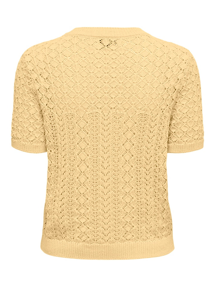 Onlsaga Ss O-neck Knt Noos - Licht Geel