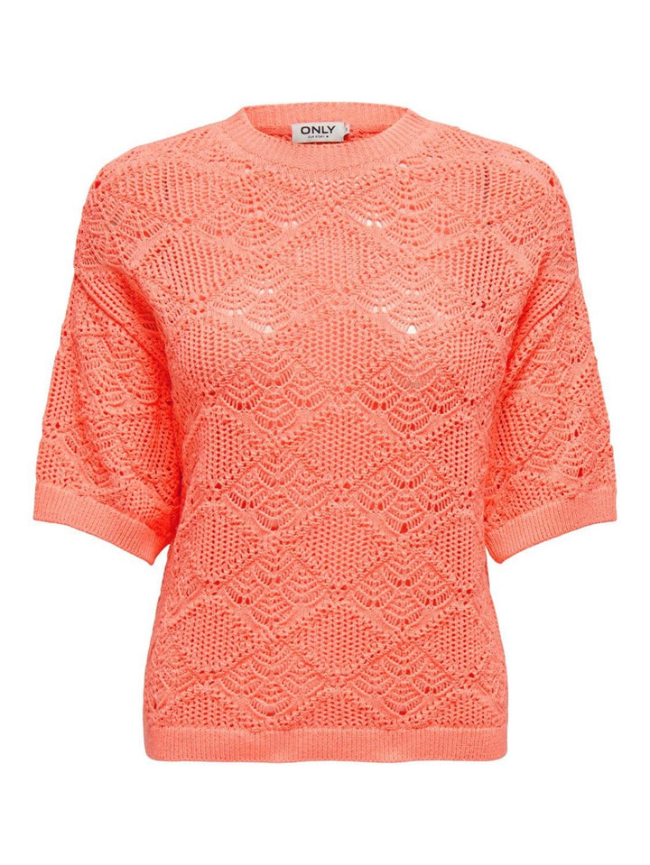 Onllydia Life Ss Structure O-neck K - Oranje