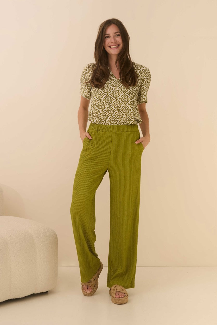 Blouse Bella - Groen Dessin