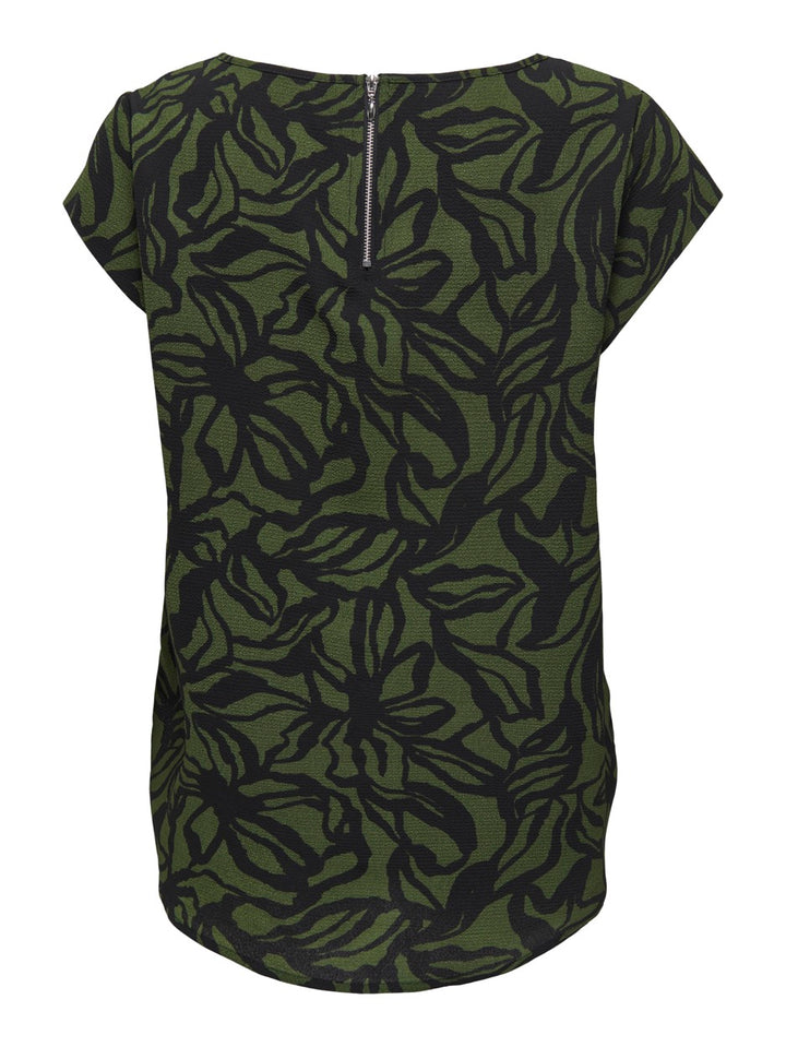 Onlvic S/s Aop Top Noos Ptm - Groen Dessin