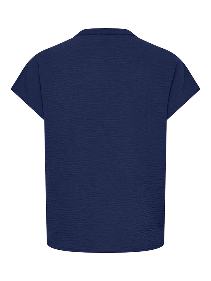 Jdylion Life S/s Top Wvn Noos - Navy