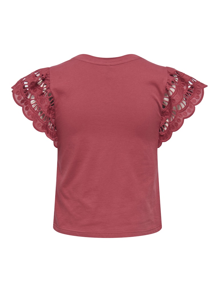Onlmacy S/s O-neck Mix Top Box Jrs - Steenrood