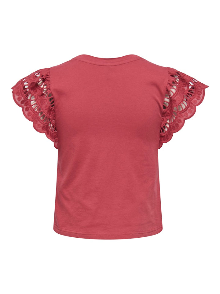 Onlmacy S/s O-neck Mix Top Box Jrs - Steenrood
