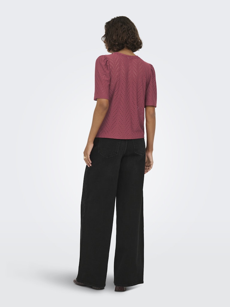 Jdycarla Cathinka S/s Top Jrs Noos - Bordeaux