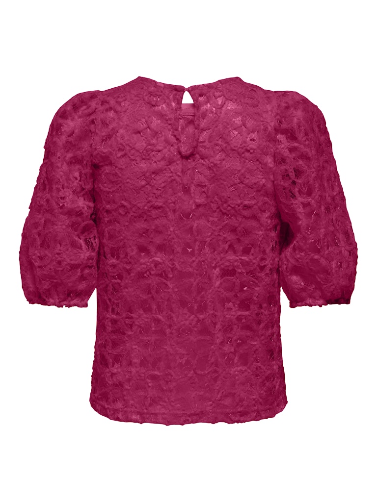 Onlbenia S/s O-neck Lace Top Jrs - Fuchsia