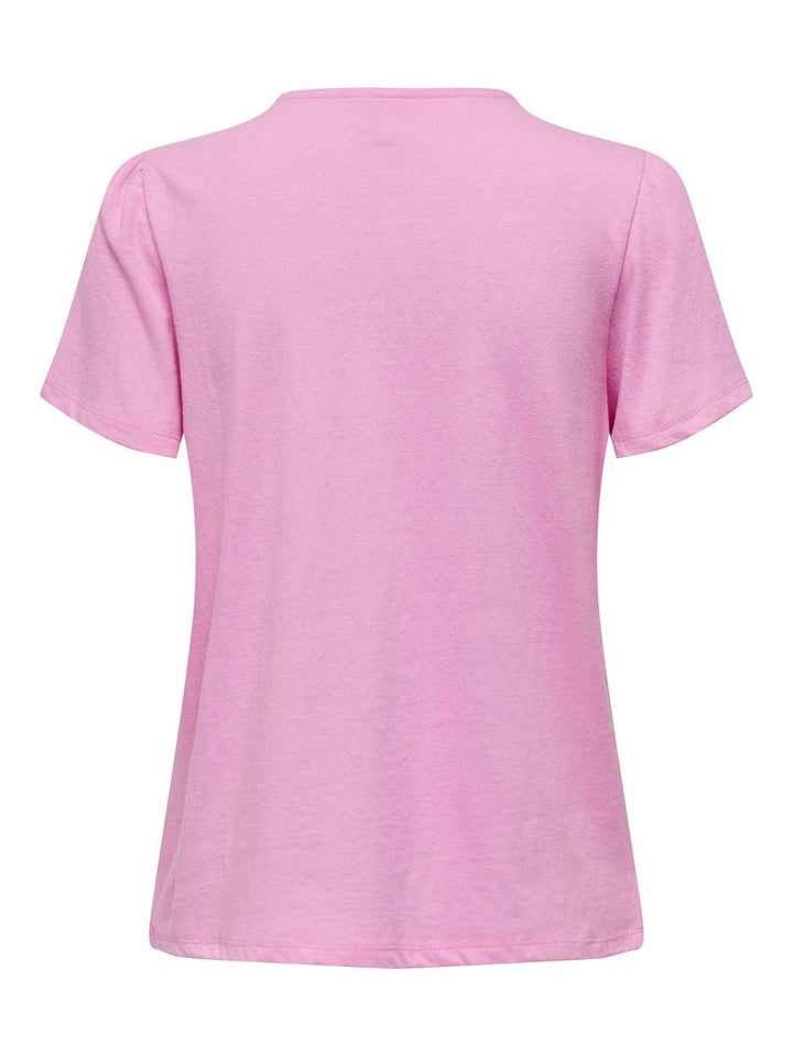 Onlbenita S/s V-neck Top Jrs - Roze