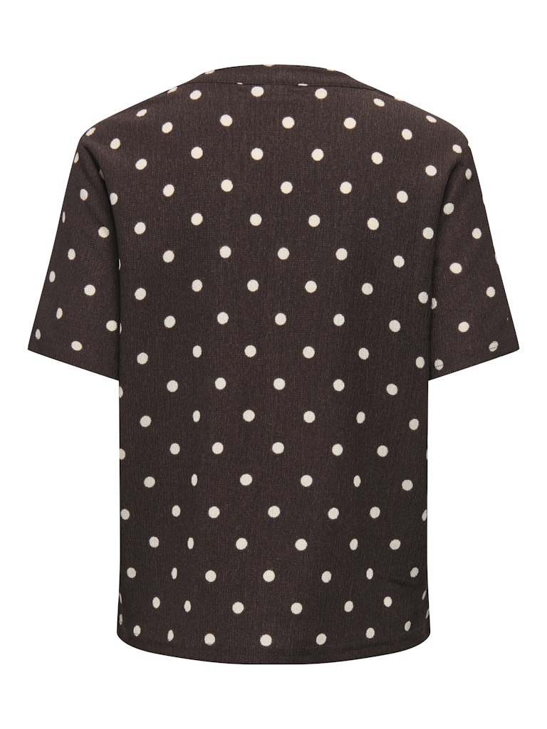 Jdydebbie Ss V Neck Top Jrs Dia - Bruin Dessin