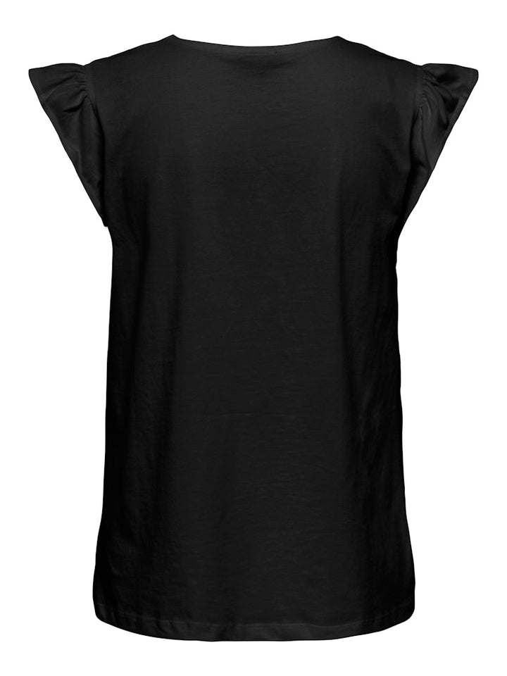 Jdyysta Life S/l Broderi Anglaise Top Jr - Zwart