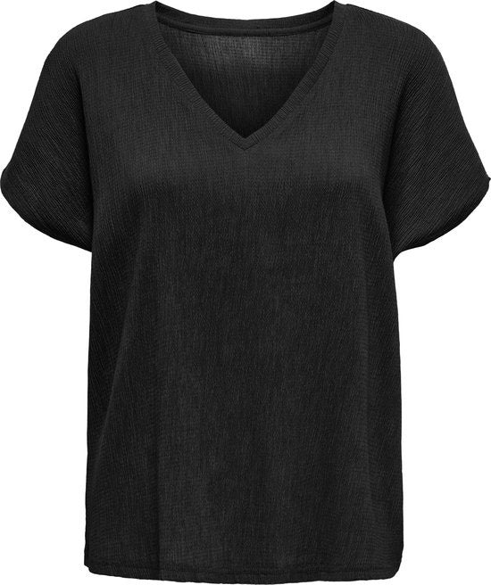 Onlkaylie Ss Structure Top Pnt - Zwart