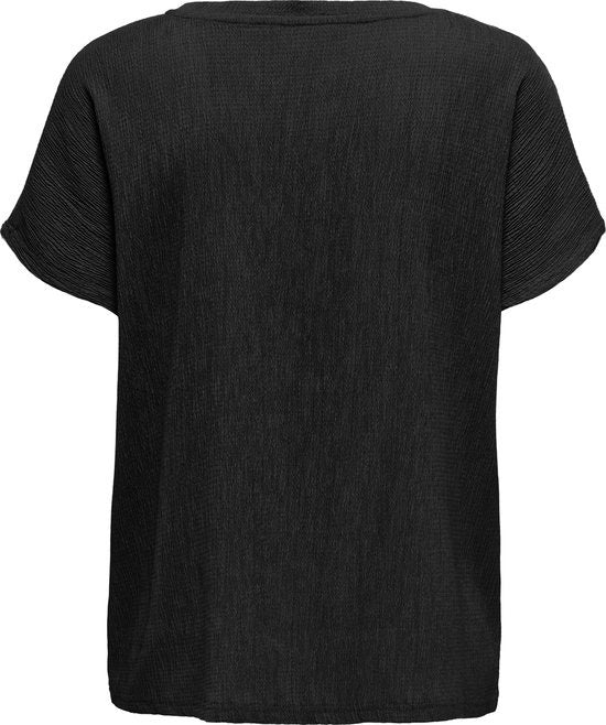 Onlkaylie Ss Structure Top Pnt - Zwart