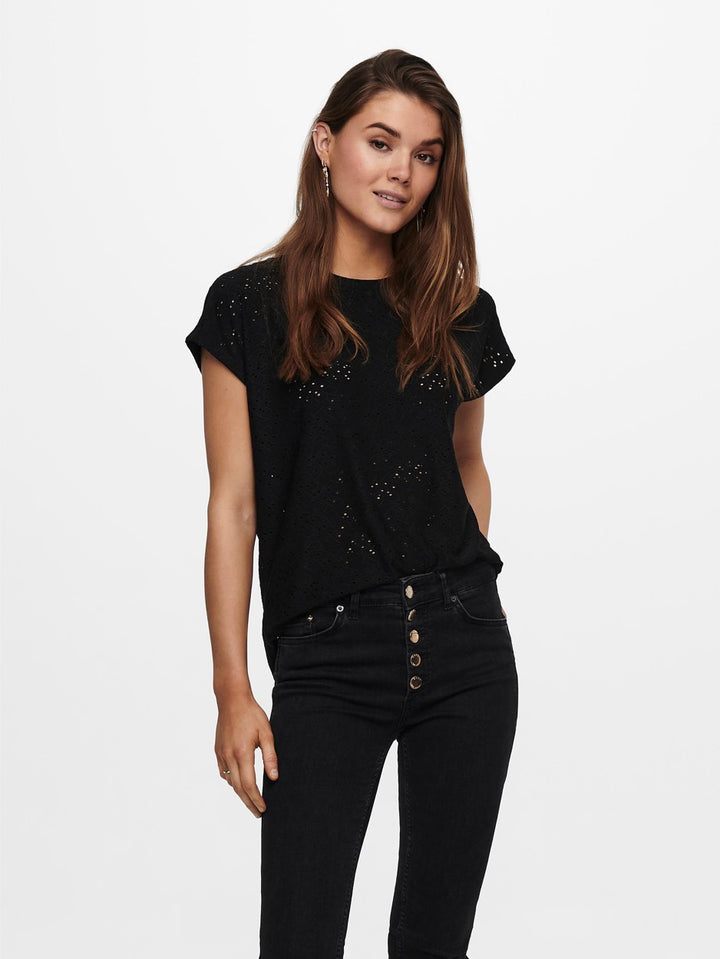 Onlsmilla S/s Top Jrs Noos - Zwart