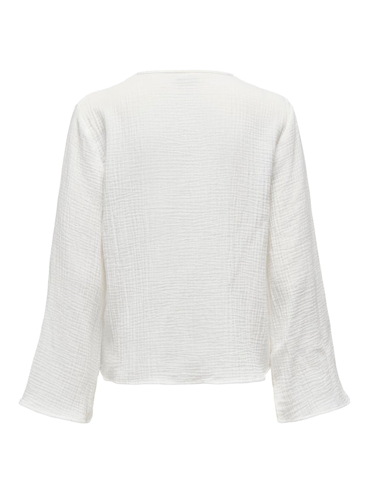Jdytheis Life L/s Top Wvn Noos - Wit