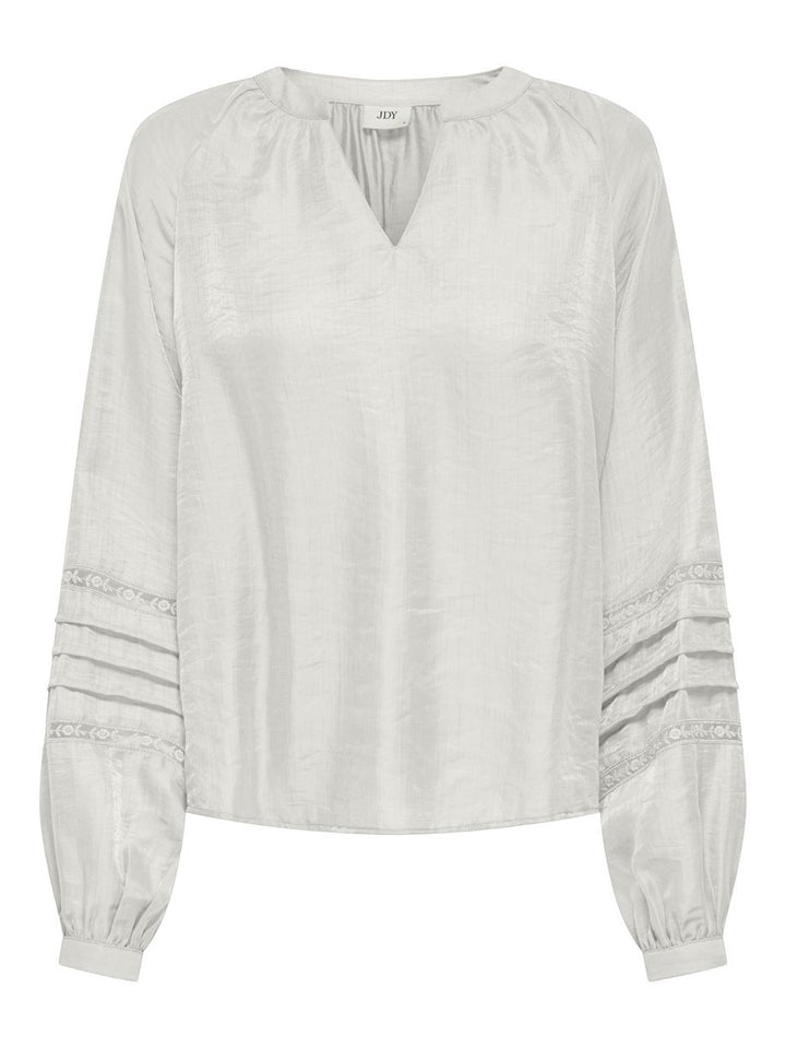 Jdysully L/s Lace Top Wvn - Off-white