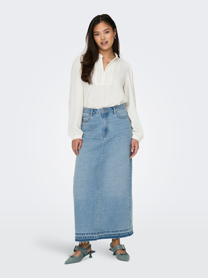 Jdyrachel Life L/s Pintuck Top Wvn Noos - Ecru