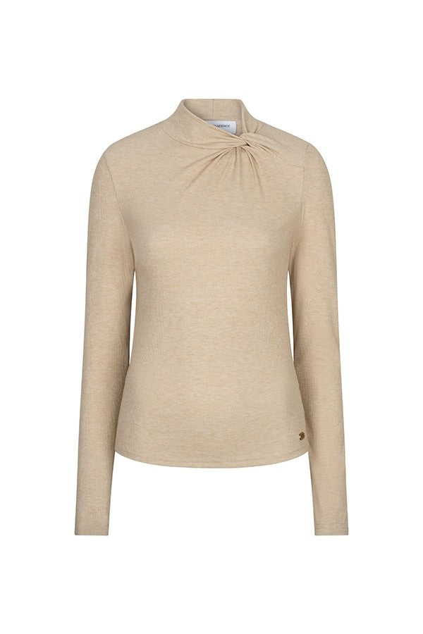 Top Havina - Knotted Collar - Zand