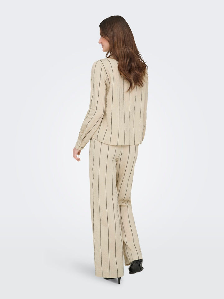 Jdyava L/s Fold Up Shirt Wvn - Zand Dessin