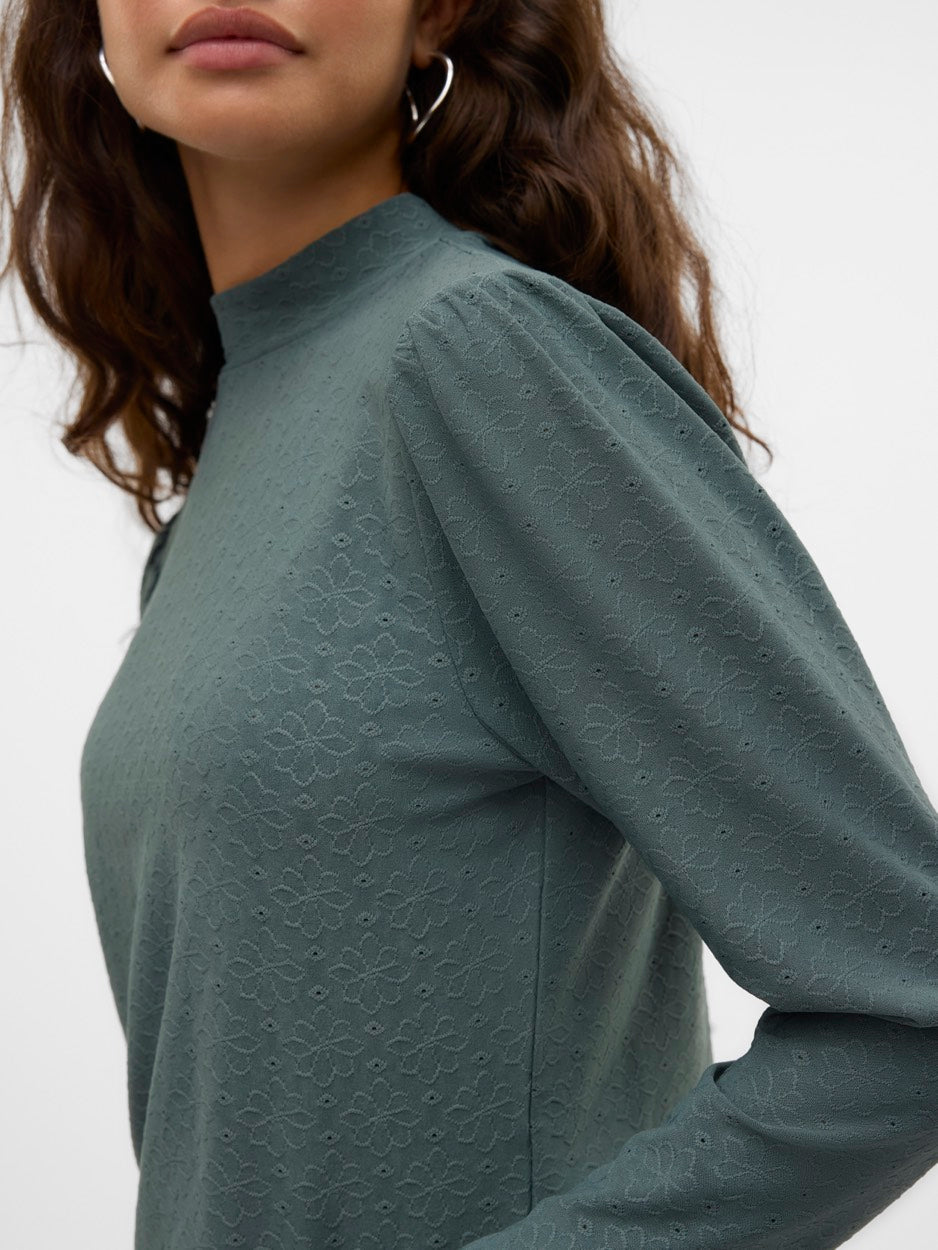 Vmpauline Ls Top - Oud Groen