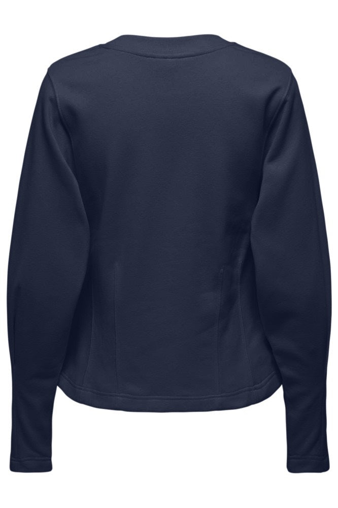 Jdycreame L/s Waisted Top Jrs - Navy