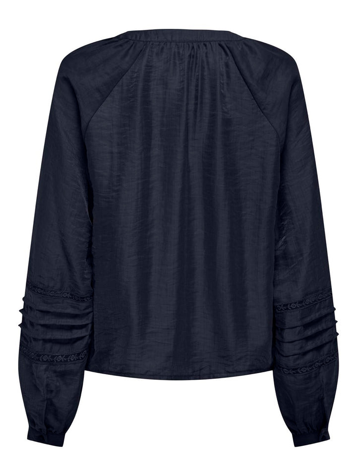 Jdysully L/s Lace Top Wvn - Navy