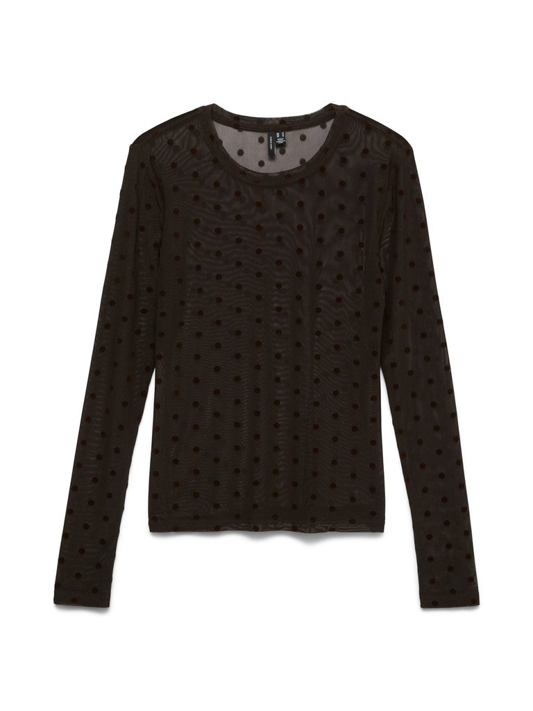 Vmlova Ls Mesh Top Jrs Noos - Bruin