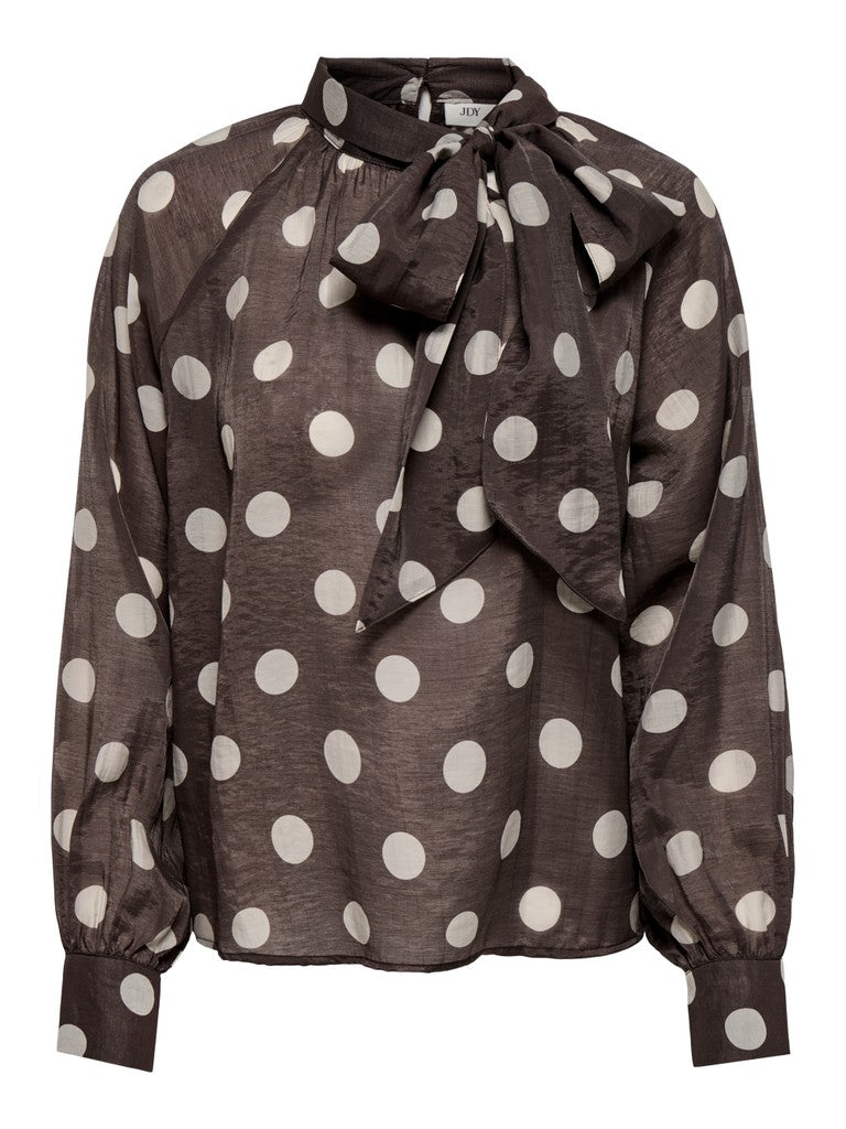 Jdyfay L/s Top Wvn - Bruin Dessin