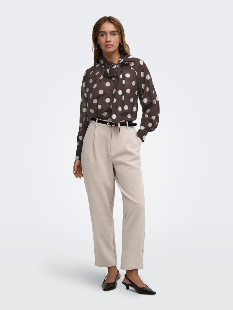 Jdyfay L/s Top Wvn - Bruin Dessin