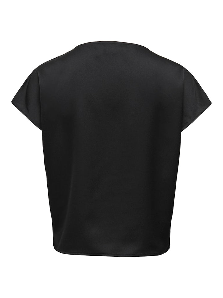 Onlfaraya S/l Button Lace Satin Top Wvn - Zwart