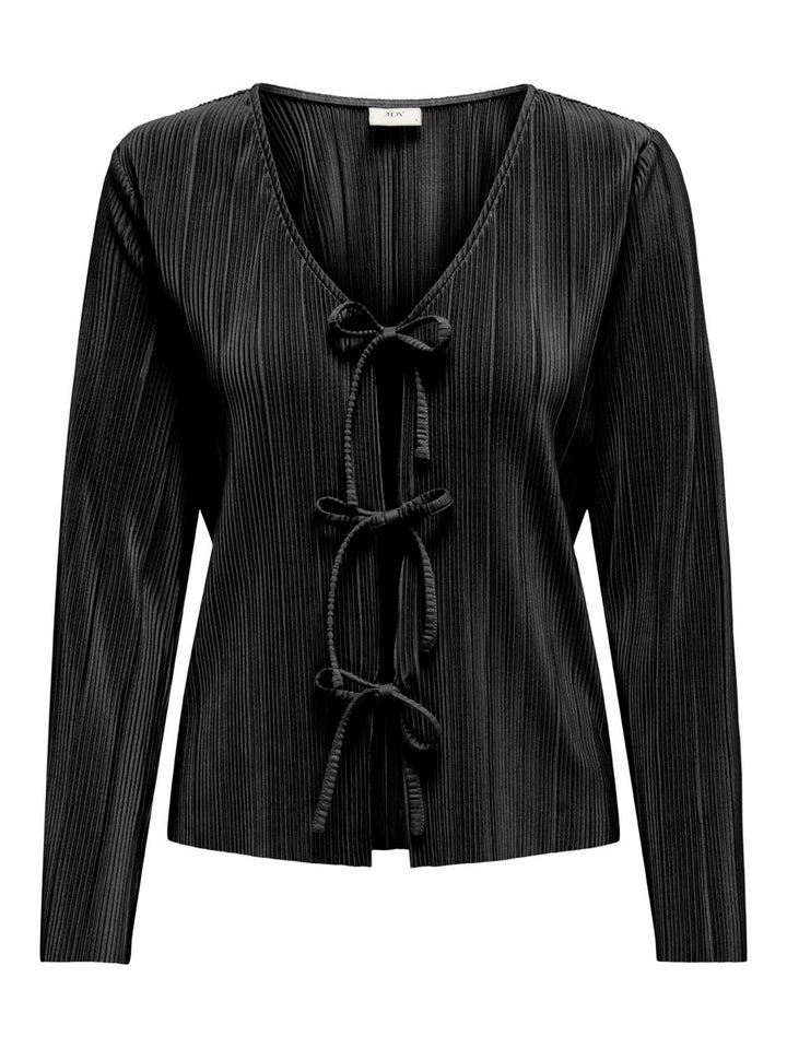 Jdybravo L/s Tie Pleat Top Jrs - Zwart