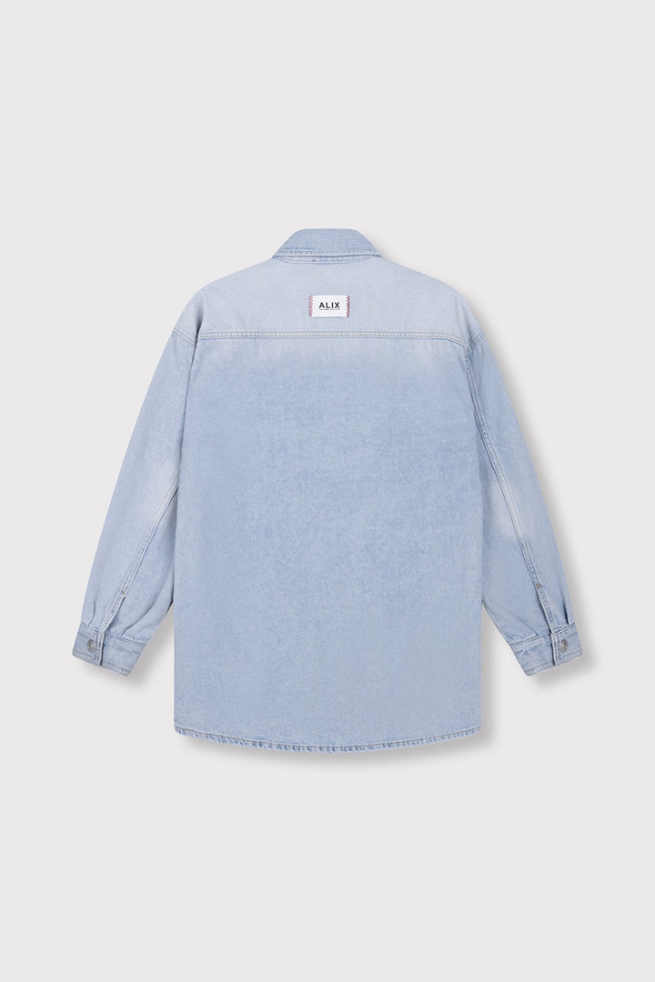 Flowy Denim Dress - Blue Denim
