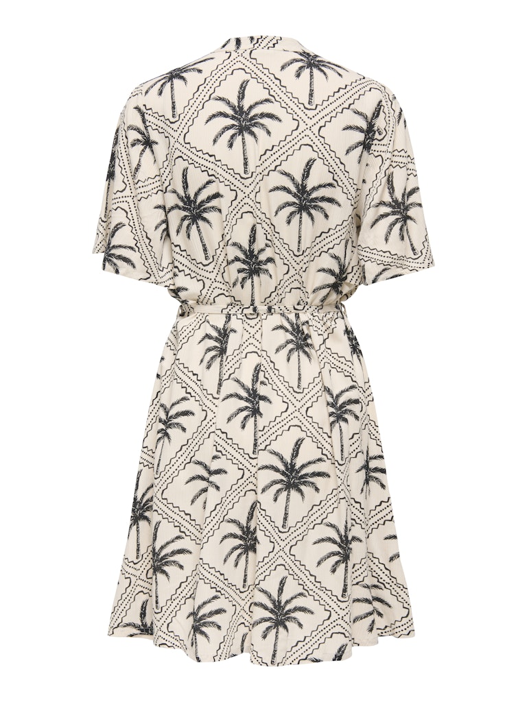 Jdygaby Life S/s Belt Dress Wvn - Zand Dessin