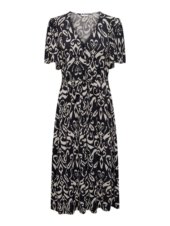 Onlhalia S/s Midi Dress Wvn Noos - Blauw Dessin