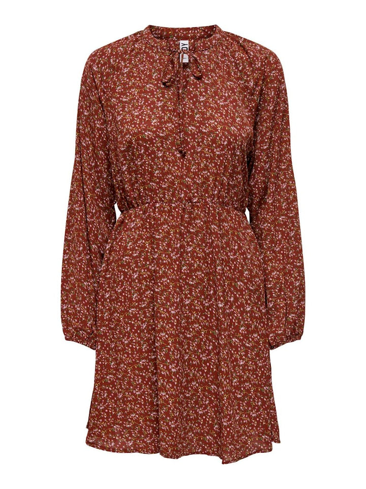 Jdycana L/s Short Dress Wvn - Rood Dessin