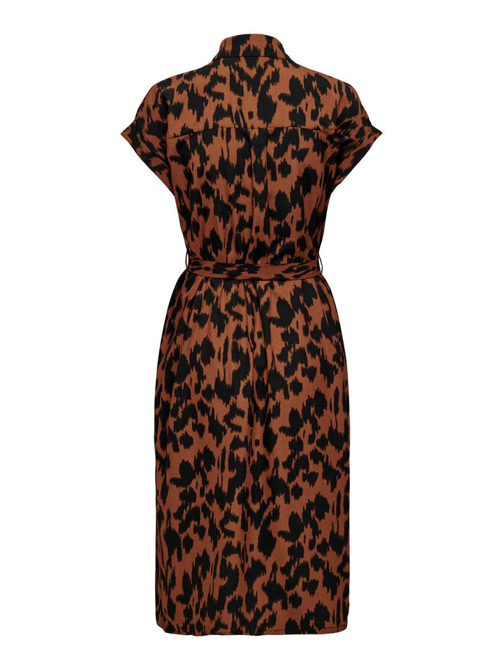Onlhannover S/s Shirt Dress Noos Wv - Bruin Dessin