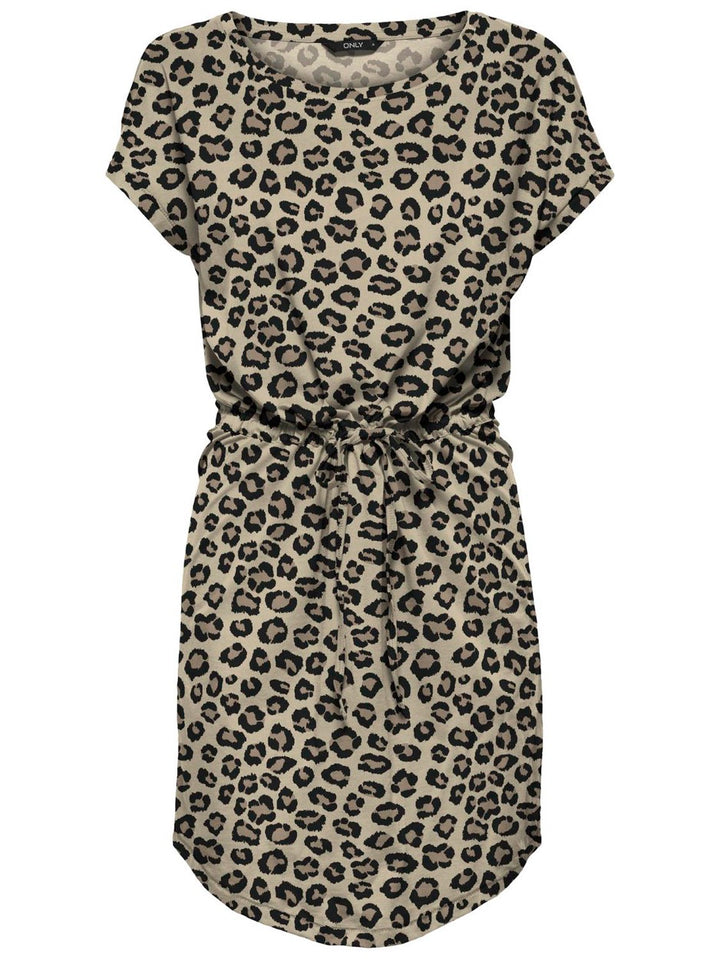 Onlmay S/s Dress Noos - Bruin Dessin