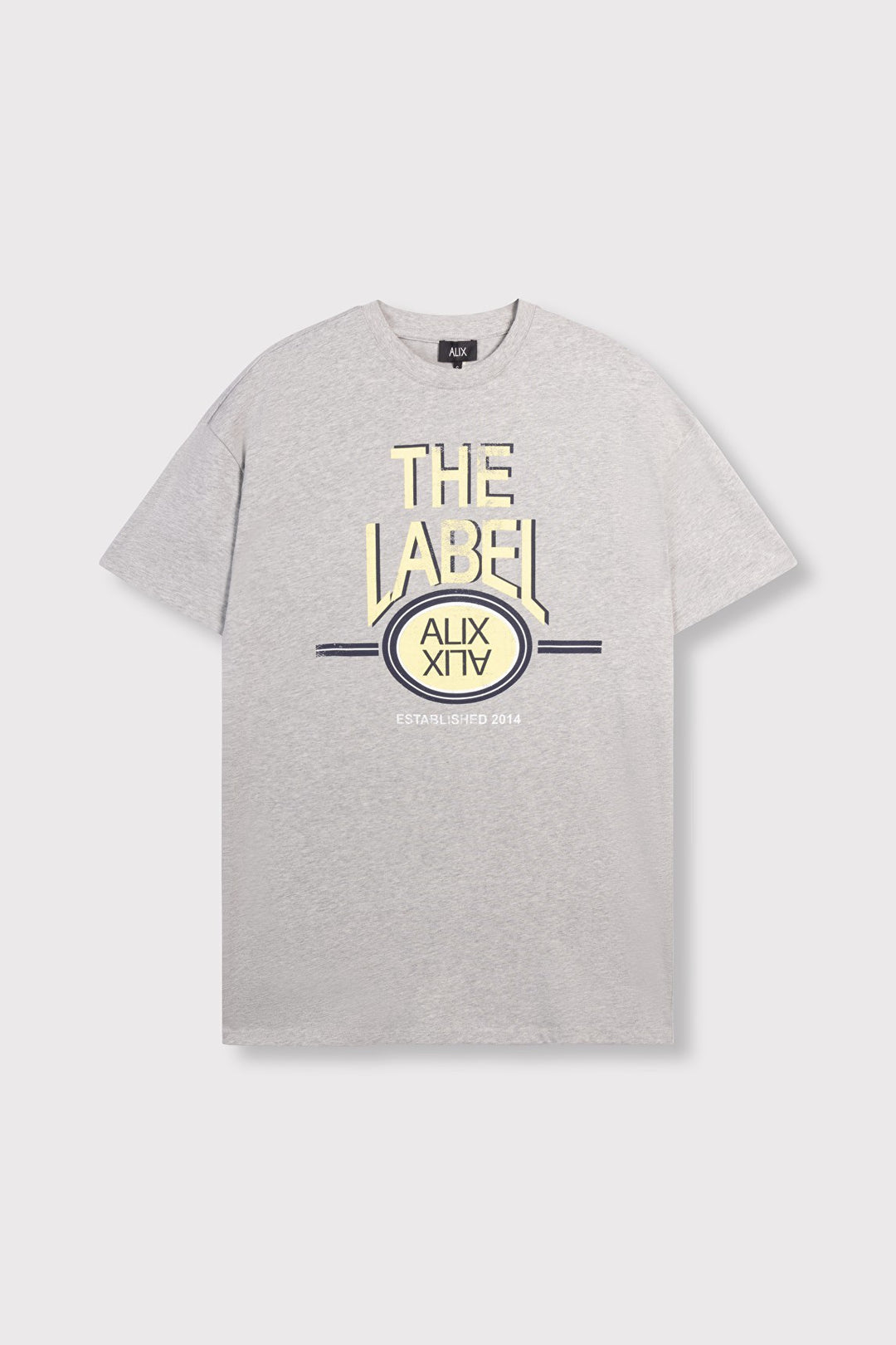The Label T-shirt Dress - Grijs Melee