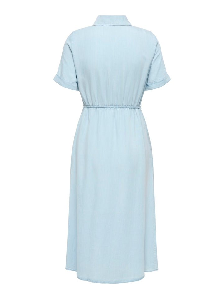 Onlcharis Life 2/4 Shirt Dress Wvn Cc - Blue Denim