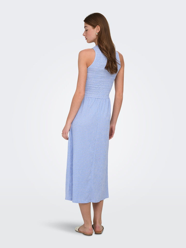 Onlcelle Life S/l Smock Dress Jrs - Blauw Dessin