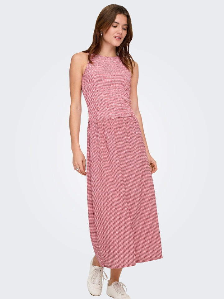 Onlcelle Life S/l Smock Dress Jrs - Rood Dessin