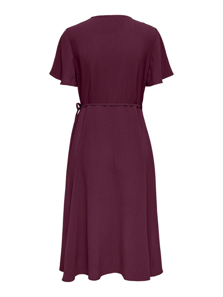 Onlcali Life S/s Wrap Dress Wvn Noos - Fuchsia