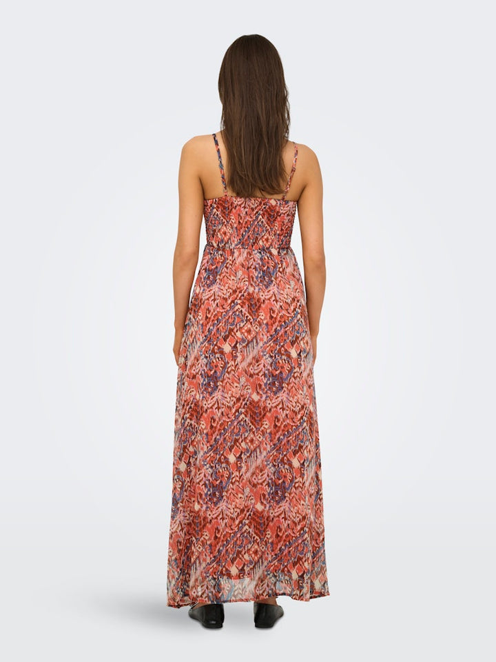 Onlelena Vikki Strap Ank Dress Noos Wvn - Roze Dessin