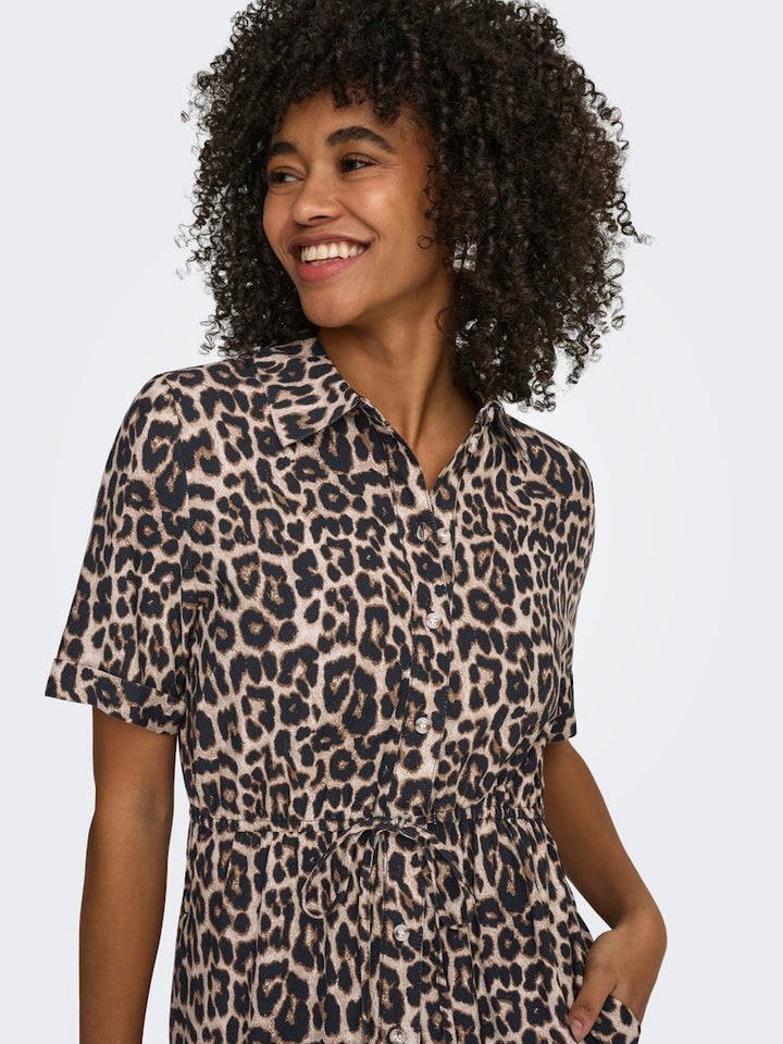 Onlaris Life 2/4 Shirt Dress Wvn Cc - Bruin Dessin