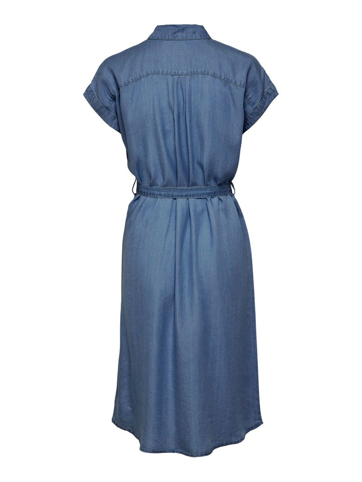 Onlpema Hannover Ss Dnm Sh Dress Qytnoos - Blue Denim