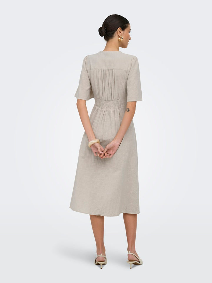Onltizana 2/4 Midi Dress Wvn Noos - Beige