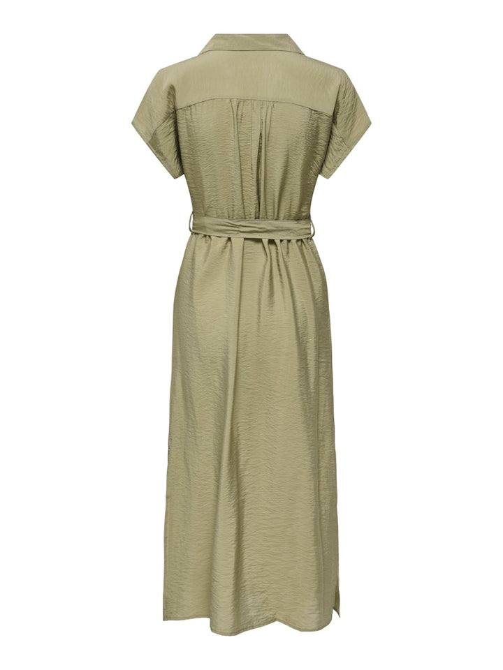 Jdytroya Life S/l Midi Dress Wvn Dia - Army