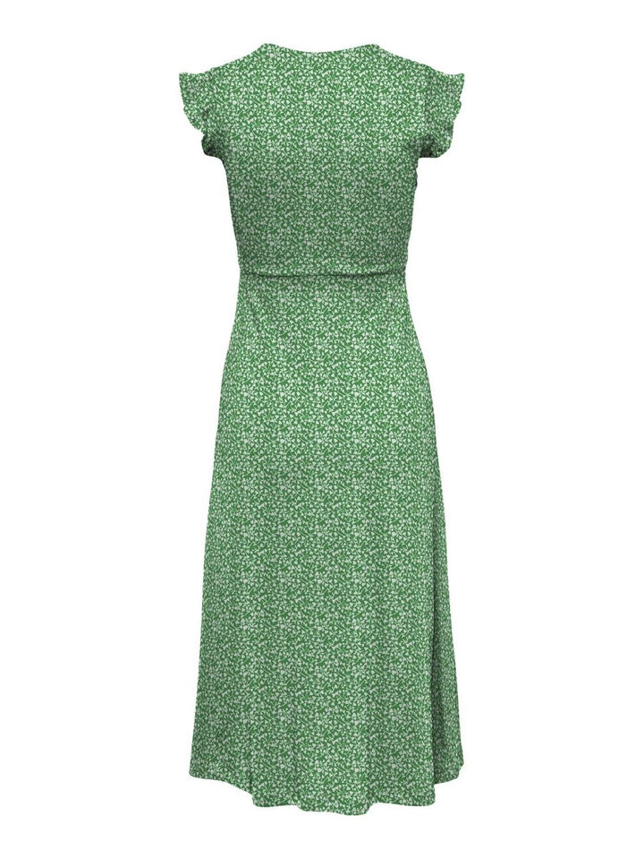 Onlmay Life S/l Wrap Midi Dress Jrs - Groen Dessin