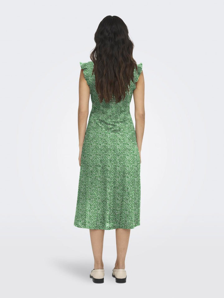 Onlmay Life S/l Wrap Midi Dress Jrs - Groen Dessin