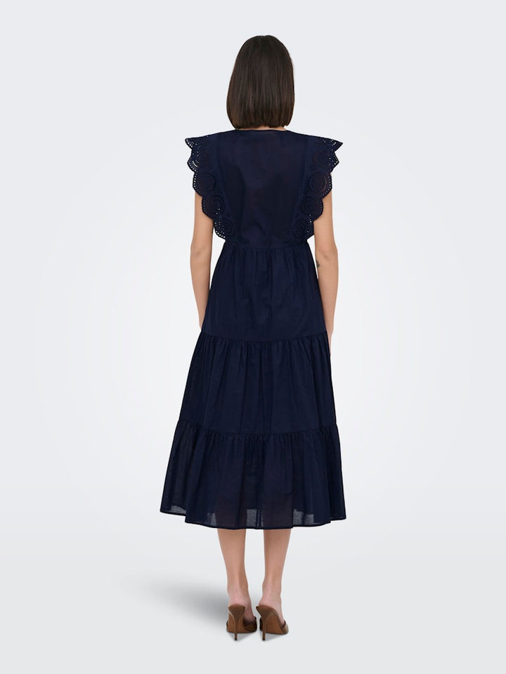 Jdysara S/l Lace Dress Wvn - Navy