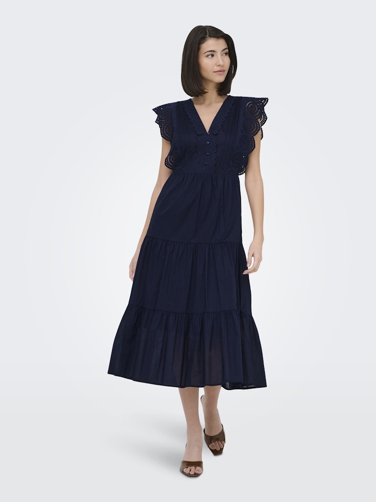 Jdysara S/l Lace Dress Wvn - Navy