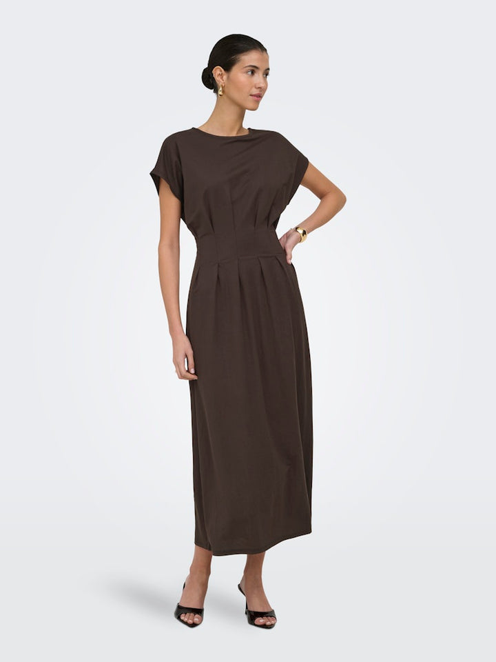 Jdyrebekka Life S/s Midi Dress Jrs - Bruin
